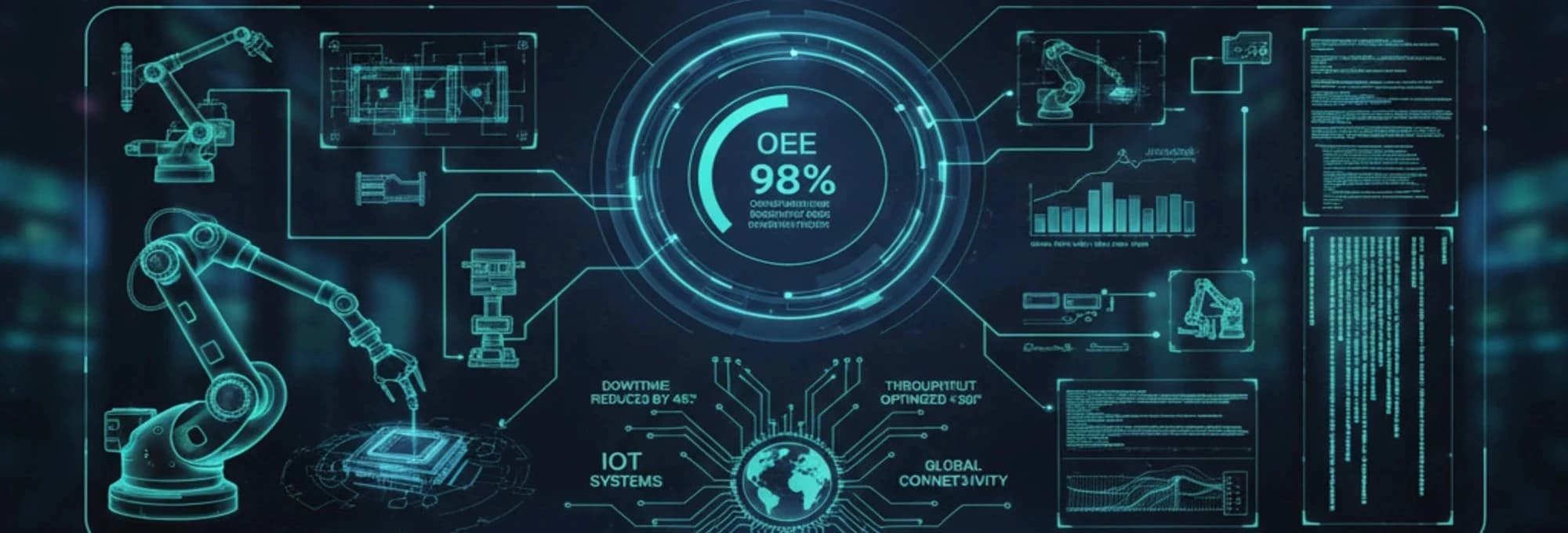 High-tech automation background
